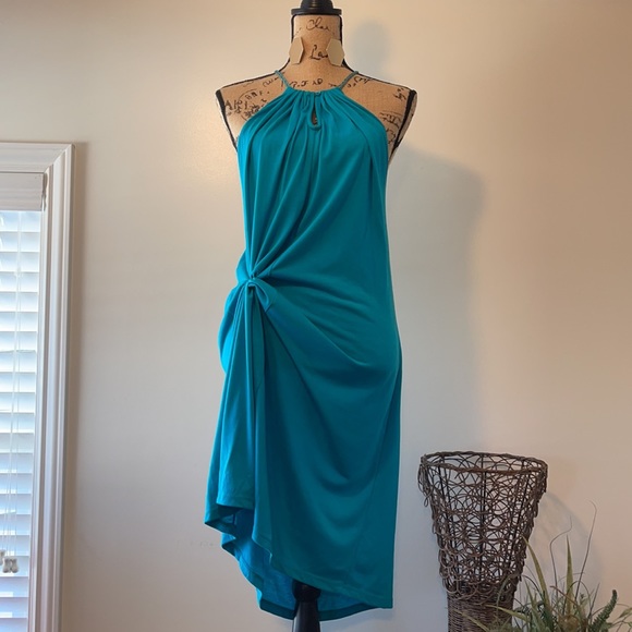 Dresses & Skirts - 🔵”CURVY” TURQUOISE BOHEMIAN RACERBACK DRESS